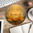 thumbnail image 2 of Golden Lotus Zen Mousepad Round Computer Mousepad Blooming Flower Floral Spirtual Meditation Yoga Room Waterproof Gaming Mousepads with Non-Slip Rubber Base Mousepads, 2 of 8