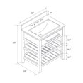 thumbnail image 3 of DHP Camden 30” Bathroom Vanity, Gray with Silver Towel Rack, 3 of 9