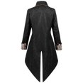 thumbnail image 3 of Penkiiy Manteau Queue-de-Pie pour Hommes Liquidation Hommes Patchwork Col Rabattu Manches Longues Cosplay Manteau Queue-de-Pie Noir Manteau Queue-de-Pie, 3 of 8