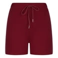 thumbnail image 4 of Timegard Sweatshorts for Women Plus Size Elastic High Waisted Drawstring Workout Yoga Shorts with Pockets, 4 of 7