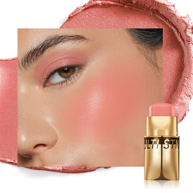 Beauty Blush Stick Pearlescent Eyeshadow Stick Rouge Lip And Cheek Lipstick, Blush for Women