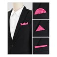 thumbnail image 4 of INSPIRE CHIC Men's Pocket Square Solid Color Handkerchiefs Self-folded For Wedding Party Fuchsia One Size, 4 of 4