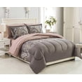 thumbnail image 1 of Marina Decoration Ultra Soft Luxury Fluffy Goose Down Alternative Bed in a Bag Bedding Printed Comforter Set Includes Sheet Set, Taupe Floral Paisley Pattern, 1 of 3