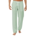 thumbnail image 2 of Mens Linen Pants Mens Summer New Style And Fashionable Pure Cotton And Linen Trousers, 2 of 3