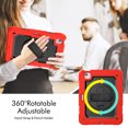 thumbnail image 3 of XYX For iPad Air 5th/4th Generation 10.9 inch 2022/2020 Case, 360 Rotating Shockproof Cover with Stand, Screen Protector, Shoulder Strap, Red, 3 of 7