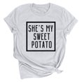 thumbnail image 2 of Meichang T-Shirts pour Femmes, Hauts de la Saint-Valentin, Imprimé Cœur d'Amour Doux, T-Shirts Mignons, Col Rond, Manches Courtes, T-Shirts de Vacances, Saint-Valentin, 2 of 4