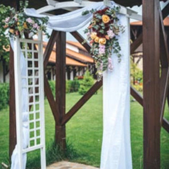 mmirethe Wedding Valance Dress Up Wedding Arch With Sophistication Wide Application white 1Set
