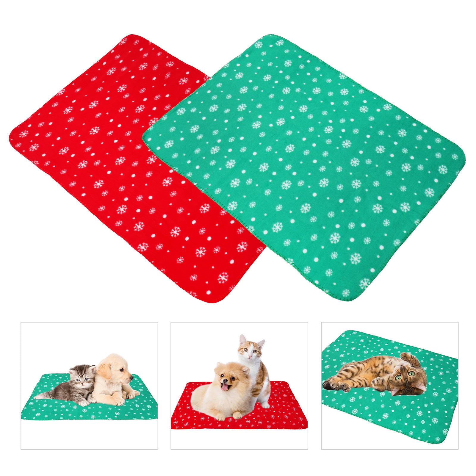 UPGRATOR 2Pcs Pet Cushion Assorted Color Portable Dog Beds Travel