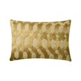 thumbnail image 1 of The HomeCentric Decorative Beige & Gold 12"x20" (30x50 cm) Lumbar Pillow Covers, Linen Lattice, Trellis & Beaded Rectangle Pillow Covers, Geometric Pattern Modern Style - Golden Lattice Glow, 1 of 3