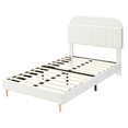 thumbnail image 3 of BeesClover Velvet Platform Bed with Storage Headboard and Bookcase, Upholstered Bed Frame for Kids and Girls, Quiet Design with Strong Wood Slats and Metal Legs, Easy Assembly, 3 of 7