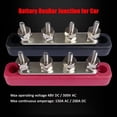 thumbnail image 2 of 4 Terminals Bus Bar, Ampper 4.2" Power / Ground Distribution Block Brass Battery BusBar Junction for Car Vehicle Rv Truck Marine Boat Audio Amplifier and More (Red & Black), 2 of 3