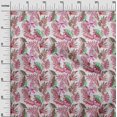 thumbnail image 3 of oneOone Polyester Spandex White Fabric Tropical Leaf Sewing Material Print Fabric By The Yard 56 Inch Wide, 3 of 5