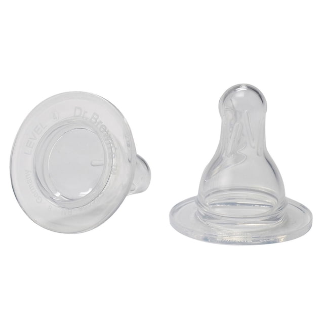Dr. Brown's Standard Silicone Nipple Level 4, 2-Pack