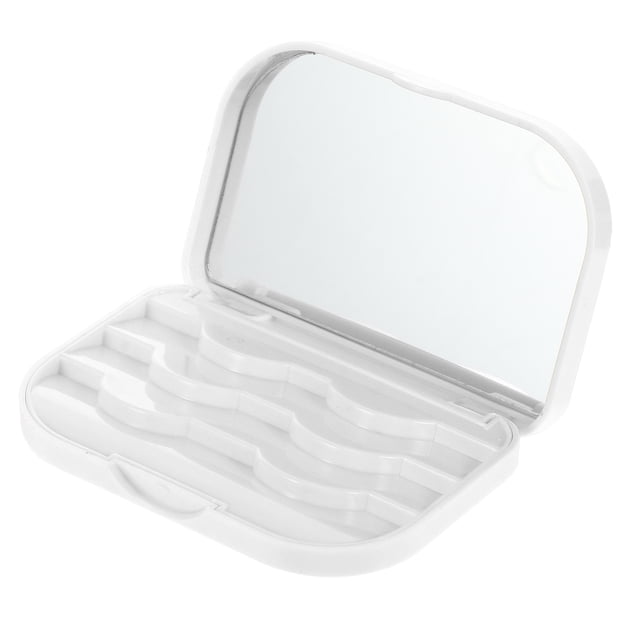 Miangastore Étui Porte-Cils Résistant aux Rayures Blanc 1ensemble 4.3x2.8x0.8in