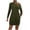 Green, variant on Flowy Dress T Shirt Dresses for Women Off-Shoulder Long Sleeve Dress Casual Loose Fitting Fall Fashion Crewneck Mini Dress with Pockets Princess Dresses S-63 Brown S
