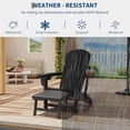 thumbnail image 2 of YUSAZENS Rocking Adirondack Chairs - Folding Rocking Chair with Footrest, Outdoor Chair with Retractable Ottoman and Cup Holder Black, 2 of 7