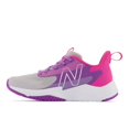 thumbnail image 2 of New Balance Kid's Rave Run V2 Hook & Loop Running Shoe Summer Fog/Mystic Purple/Hi-pink 3 Little Kid, 2 of 5
