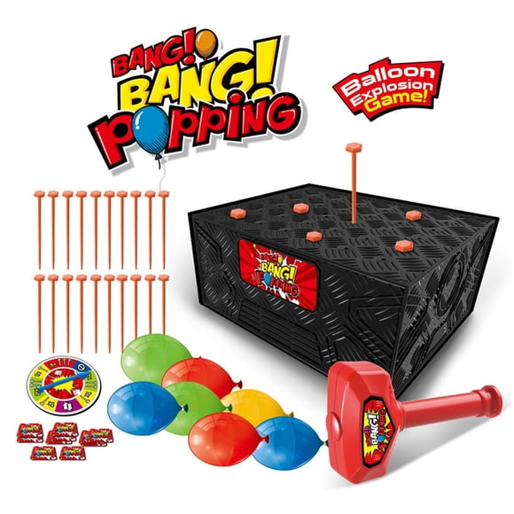 Qocolhg Whack a Balloon Game, Blast Box Balloon Game, Wack a Balloon Game, Balloon Popping Desktop Board Games for Kid,Adults, Family Christmas Party, Birthday Christmas Gifts for Kids Boys Girls