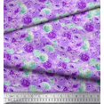 thumbnail image 3 of Soimoi Purple Poly Georgette Fabric Flower Watercolor Print Fabric by Yard 52 Inch Wide, 3 of 3