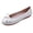 White, variant on Woobling Women's Walking Shoes Non-slip Flats Memory Loafers Anti-Slip Slip-Ons Ballets Casual Shoe Patent Leather Wine Red 8