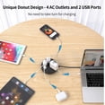 thumbnail image 4 of Extension Cord 25 ft & 2 Prong Power Strip, Extra Long Extension Cord, Power Strip Long Cord, Compact Power Strip with USB Ports,2 Prong to 3 Prong Outlet Adapter, 5 ft2 Prong Extension Cord, 4 of 8