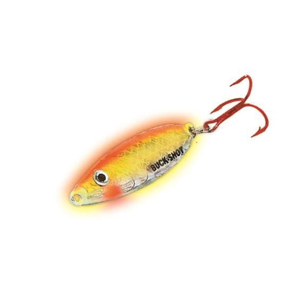 Northland BRS5-24 Buck-Shot Rattle Spoon 3/8oz Super-Glo Chubr 1Cd