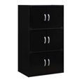 thumbnail image 1 of Hodedah HID33 Armoire de Rangement Fermée pour la Maison à 6 Portes et 3 Tablettes, Noire, 1 of 5