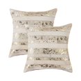 thumbnail image 1 of H-Natural Torino Madrid Cowhide 2-Pack Pillows, 1 of 3