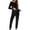 Black, variant on Mrat 2 Piece Active Suit Set Tracksuit Sets Womens Velour Sweatsuit Casual Loungwear 2 Piece Jogging Suits Velvet Pullover Solid Casual Sets S-63 Black XL