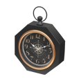 thumbnail image 3 of Black Octagon Metal Table Clock, 3 of 3