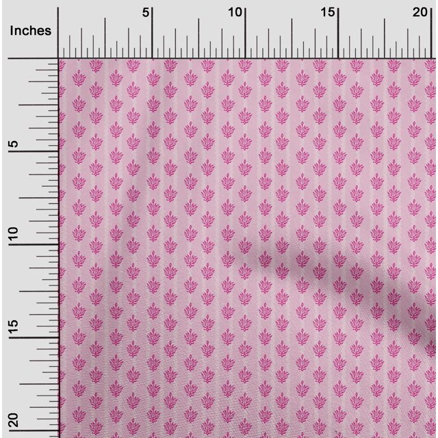 oneOone Cotton Poplin Fabric Stripe & Floral Block Decor Fabric Printed BTY 56 Inch Wide