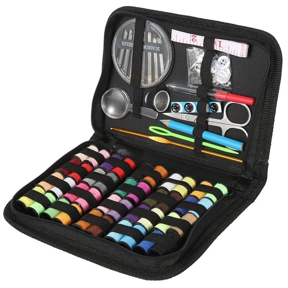 Willstar 128pcs Portable Travel Sewing Box Kit Needles Thread Stitching Kit DIY Sewing Supplies