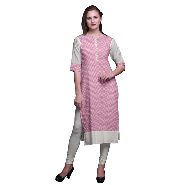 Bimba Kurta Tunique Ethnique Imprimée pour Femmes, Tenue d'Été Droite