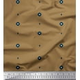 thumbnail image 1 of Soimoi Brown polyester Crepe Fabric Butidar Jamdani Print Sewing Fabric Yard 42 Inch Wide, 1 of 2
