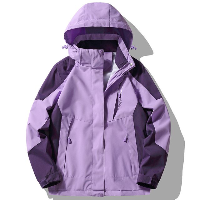 Imperméable à Capuche pour Femmes, Manteau de Pluie d'Extérieur à une Seule Couche, Ensemble Décontracté à Revers, Fermeture Éclair, Coupe Ample, Haut Doux, Manteau à Capuche, Coupe-Vent d'Extérieur, Veste en Liquidation
