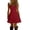 #0074-Red, variant on Uootdi Sundresses for Women V Neck Sleeveless Ruffle Hem Dresses Soft Comfy Flowy Mini Dresses Summer Vacation Daily Wear Gift