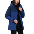 thumbnail image 3 of Sentmoon Jackets for Women Winter Oversized Hooded Neck Long Sleeve Womens Winter Coat Zipper Color Block Windproof Waterproof Clothes with Pockets Fall and Winter for Backpacking and Camping, 3 of 9