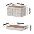 thumbnail image 3 of Meitianfacai Outdoor Camping Storage Box Folding Box Camping Organizing Box Car Trunk Storage Box Wooden Lid Clothing Storage Box 20L Capacity, 3 of 9
