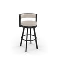 thumbnail image 1 of Amisco Browser 26 in. Swivel Counter Stool - Cream Faux Leather / Dark Brown Metal, 1 of 9