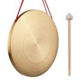thumbnail image 4 of 30cm Hand Gong Cymbals Brass Copper Gong Chapel Opera Percussion Instrument with Round Play Hammer, 4 of 7