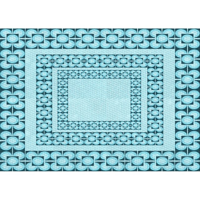 Ahgly Company Tapis Rectangulaire Lavable en Machine Intérieur Transitionnel Bleu, 7 Pieds x 10 Pieds