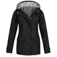 thumbnail image 1 of iHPH7 Imperméable Manteau de Pluie Femme Long Manteau de Pluie Femme Manteau de Randonnée Femme Manteau de Pluie Compressible Trench-Coat Femme Manteau de Randonnée Imperméable Mode Automne Noir 5TG, 1 of 4