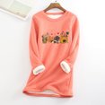 thumbnail image 1 of Hauts pour Femmes Col Rond avec Poche Épaissi en Peluche Chaud Manches Longues Hauts d'Automne pour Femmes 2023 Tendance en Liquidation, 1 of 5