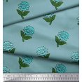 thumbnail image 2 of Soimoi Rayon Crepe Fabric Leaves & Floral Block Decor Fabric Printed Yard 46 Inch Wide, 2 of 3