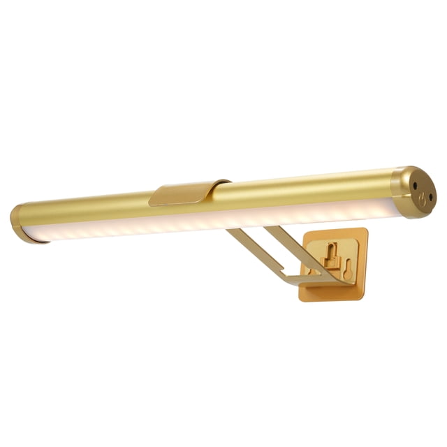 Graflsoa Lampe Murale Magnétique avec Commande Tactile et à Distance, 3 Températures de Couleur Réglables (2600K-6000K), Luminosité Réglable, Minuterie 0,5 H/1 H/2 H, Batterie 4500 mAh, Recharge USB‐C, Fini Or