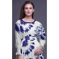 thumbnail image 5 of Bimba Robe Teinture sur Nœuds Femme à Manches Longues Smockée Col Rond à Volants Été Maxi-Petit, 5 of 5