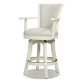 thumbnail image 1 of Williams 27" Swivel Counter Height Bar Stool Oak Wood Frame White Pepper, 1 of 6