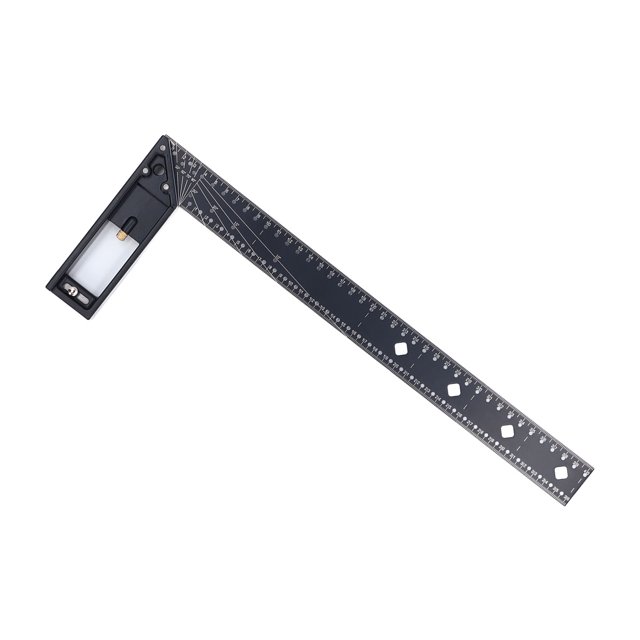 Ensemble Carré, 40cm 16in Règle de Mesure Multi-Angle Multifonctionnelle pour le Travail du Bois