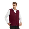thumbnail image 3 of TOPTIE Adult Volunteer Work Vest Event Supermarket Apron Vests - Burgundy, 3 of 8