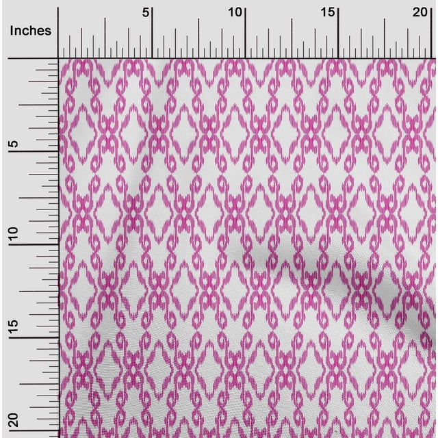 oneOone Silk Tabby Fabric Swirl & Geometric Ikat Decor Fabric Printed BTY 42 Inch Wide